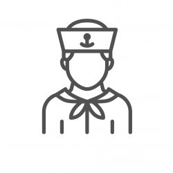 sailor icon vector from profession avatar collection. Thin line sailor outline icon vector illustration. Linear symbol for use on web and mobile apps, logo, print media